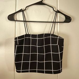 Handmade  black and white crop top